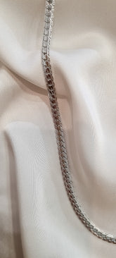 Cadena Acero Plateado ( Eslabones Espiga ) - LaBloomyShop